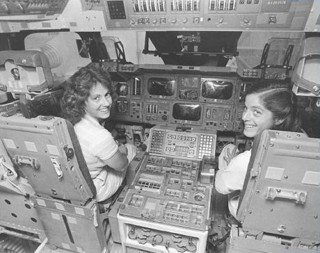 Christa and Barb training in 1985